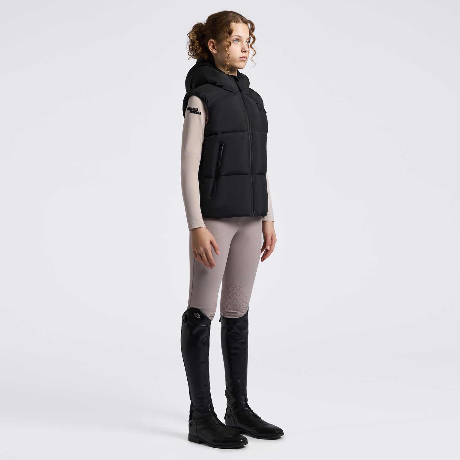 Cavalleria Toscana Unisex Nylon Puffer Vest - Black