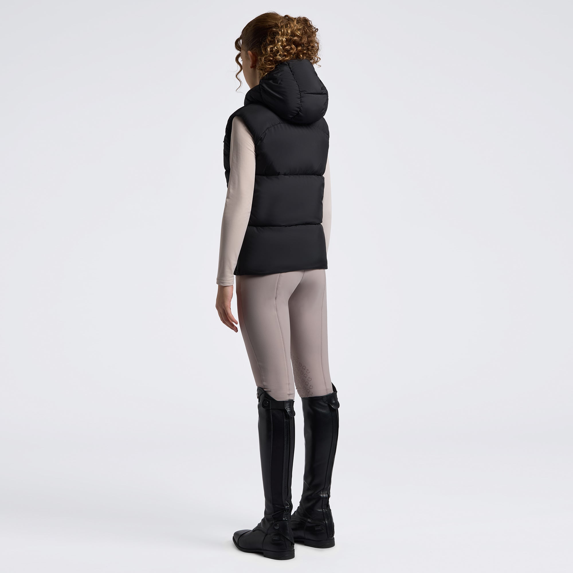 Cavalleria Toscana Unisex Nylon Puffer Vest - Black