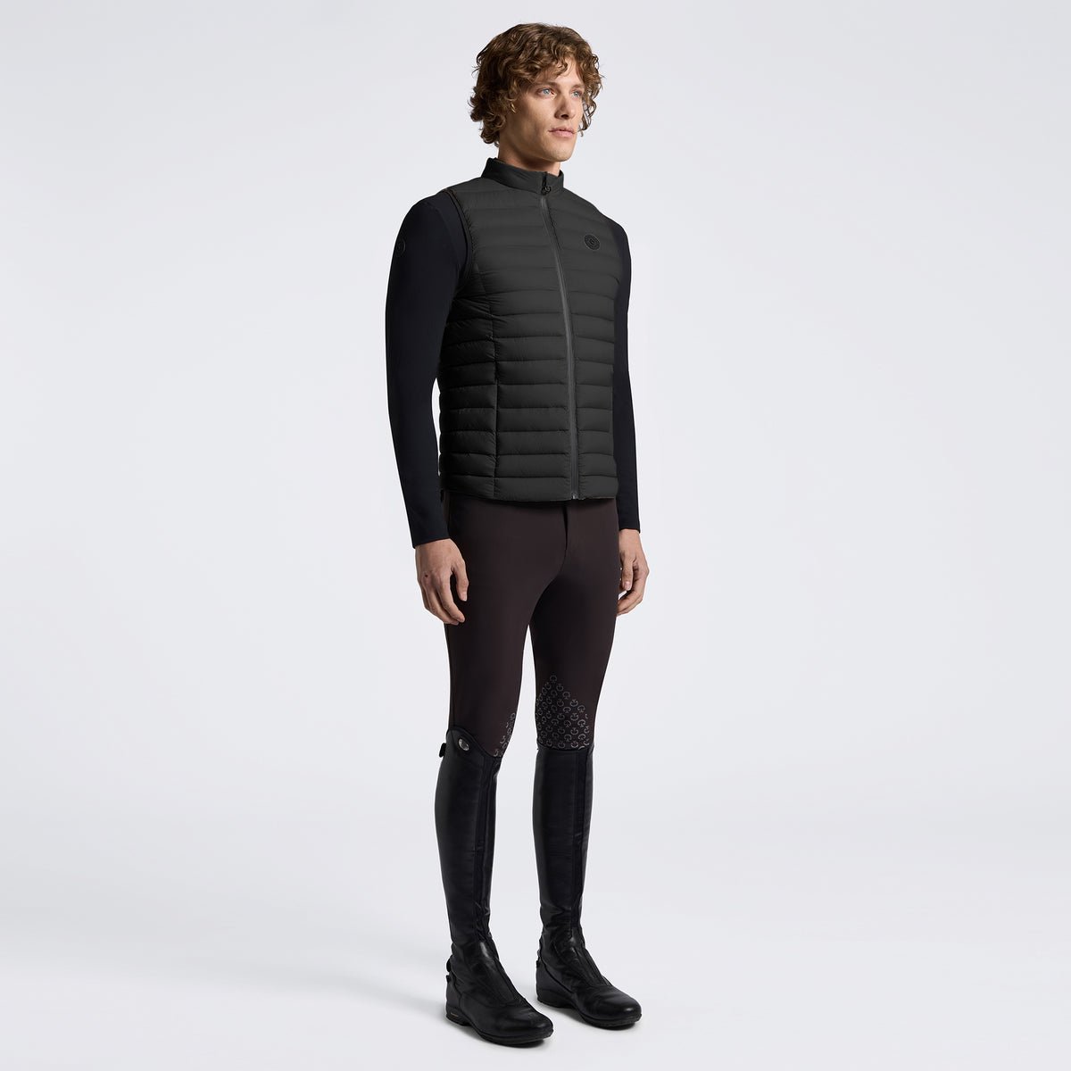Cavalleria Toscana Men’s Lightweight Puffer Vest - Black