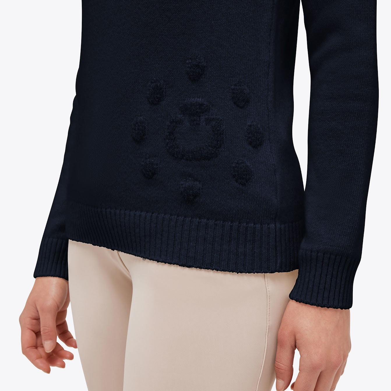 Cavalleria Toscana Navy Turtle Neck Zip Cashmere Blend Jumper