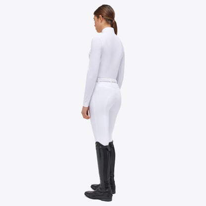 Cavalleria Toscana women’s white Jersey Mesh Long Sleeve Show Shirt