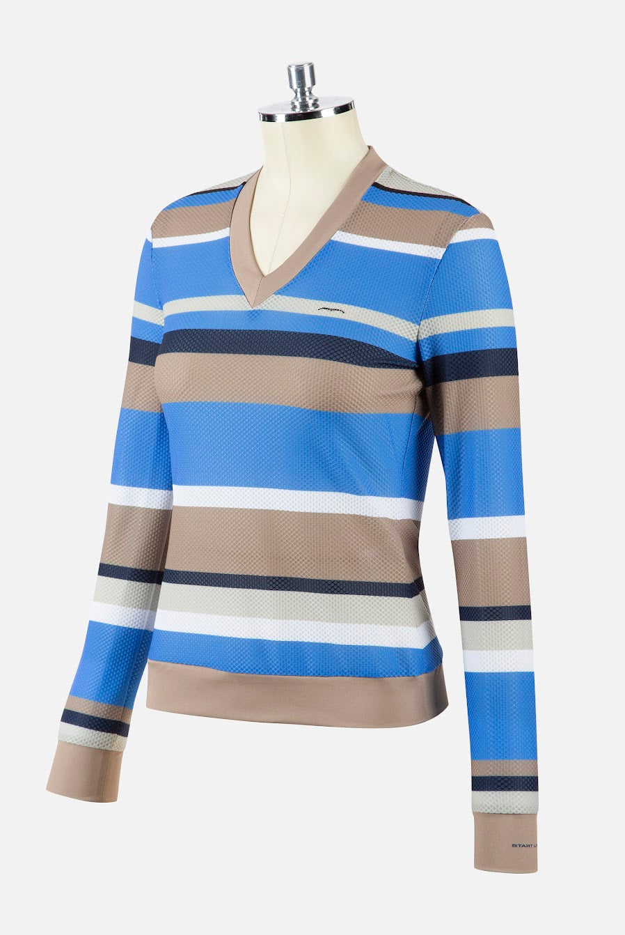 Animo Spezia Stripe V neck Textured Top