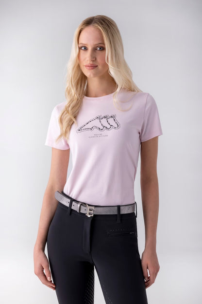 Equiline Pink Horse Guilig T shirt 