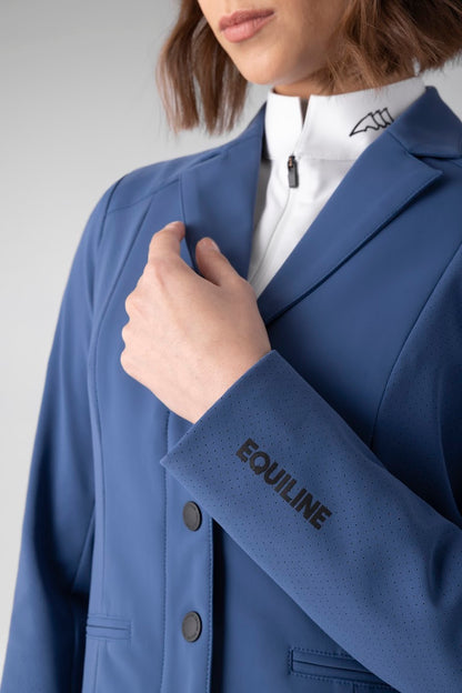 Equiline Blue Perforated Casur Competition Jacket