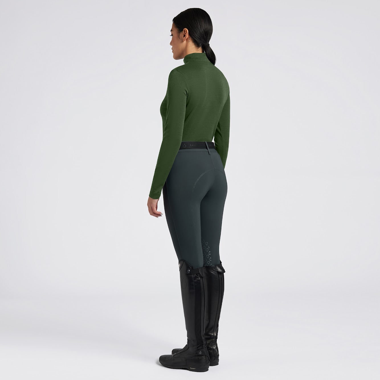 Cavalleria Toscana Half Zip Training L/S Turtleneck