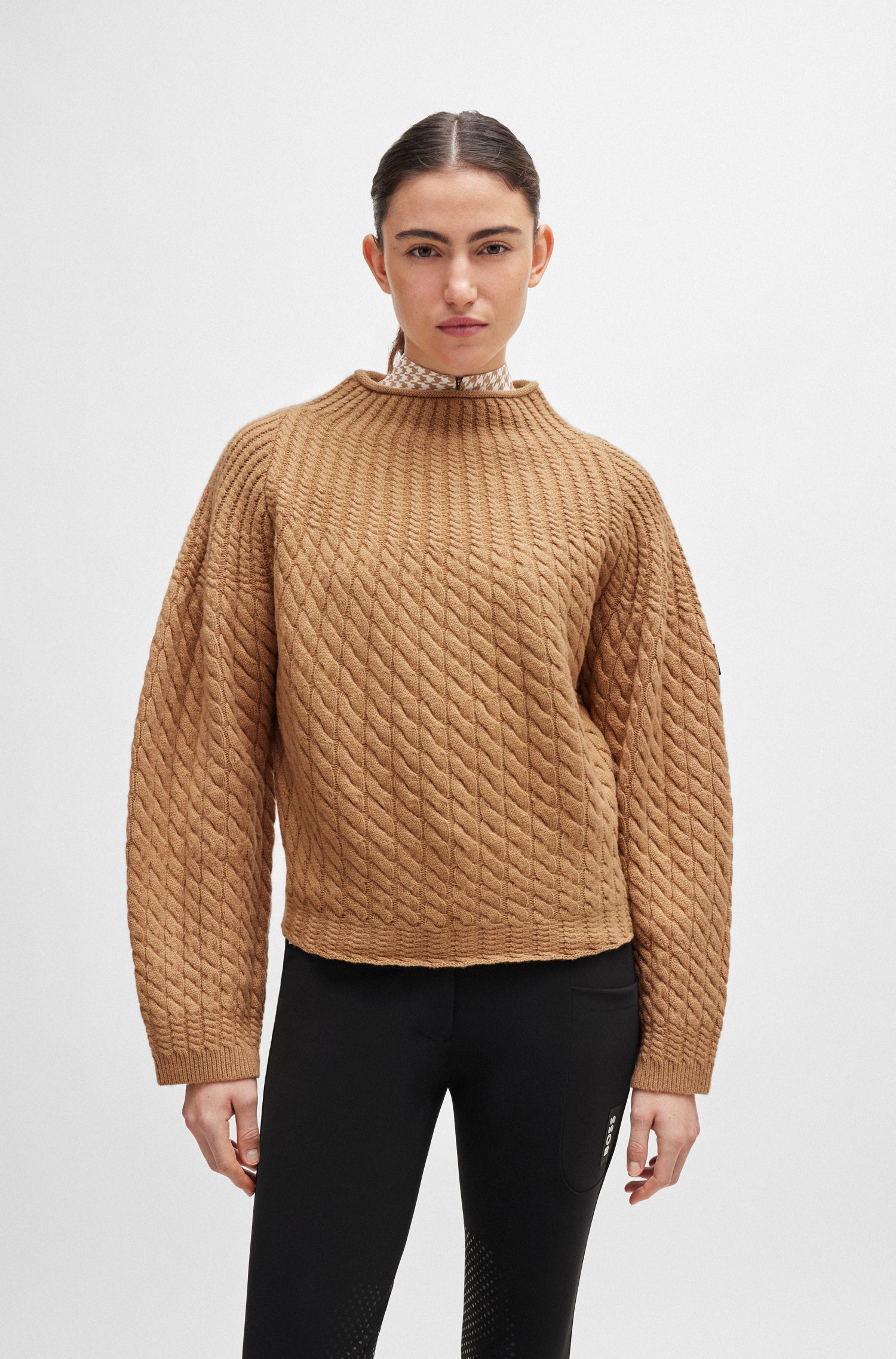 Boss Equestrian Claire Luxury Knitwear Jumper Camel