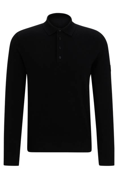 Boss Equestrian Jude Luxury Knitwear Polo Black