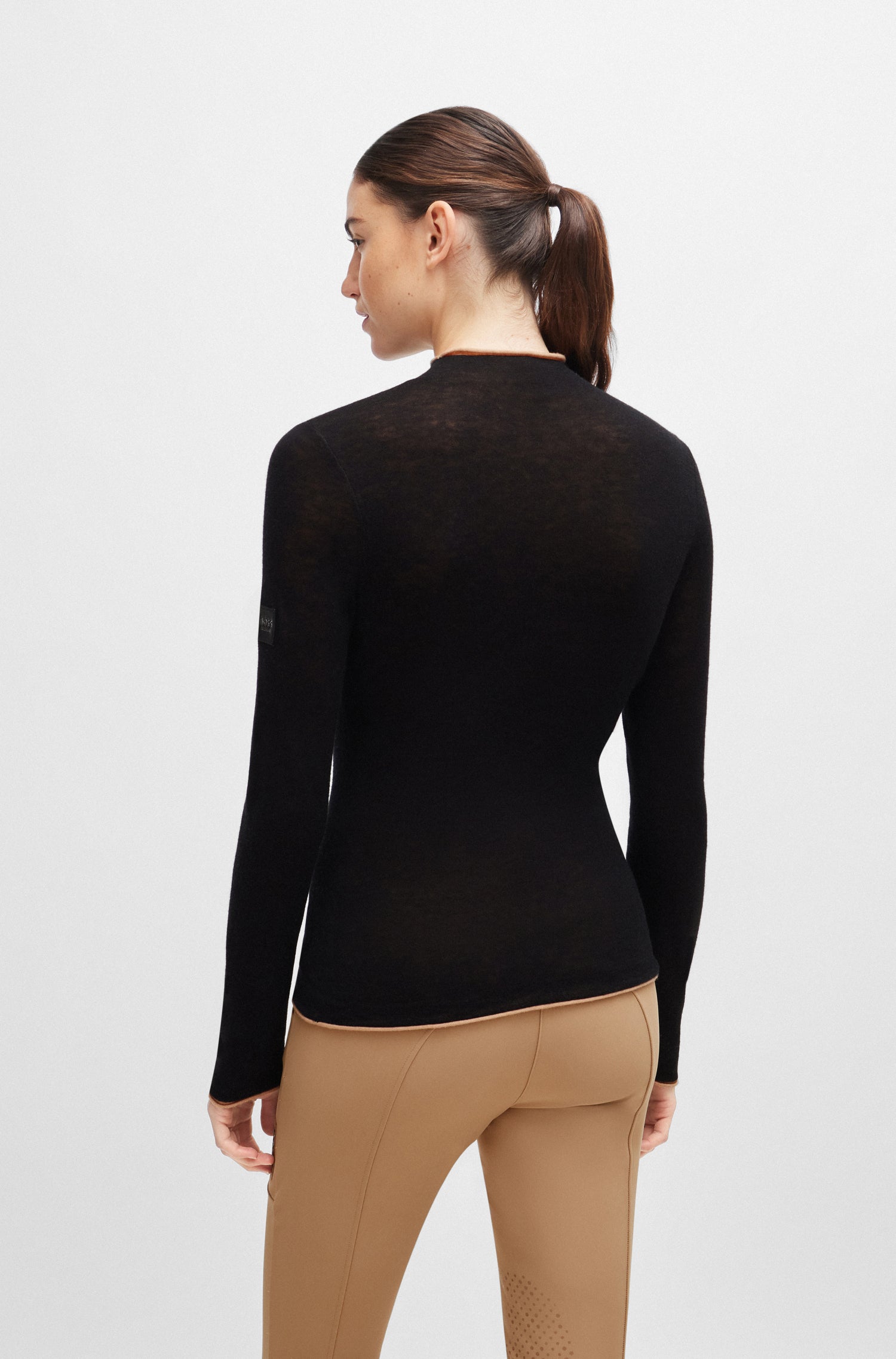 Boss Equestrian May Soft Knit Turtleneck Black