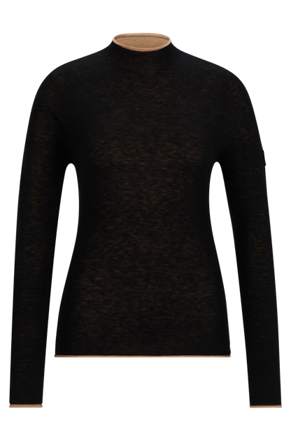 Boss Equestrian May Soft Knit Turtleneck Black