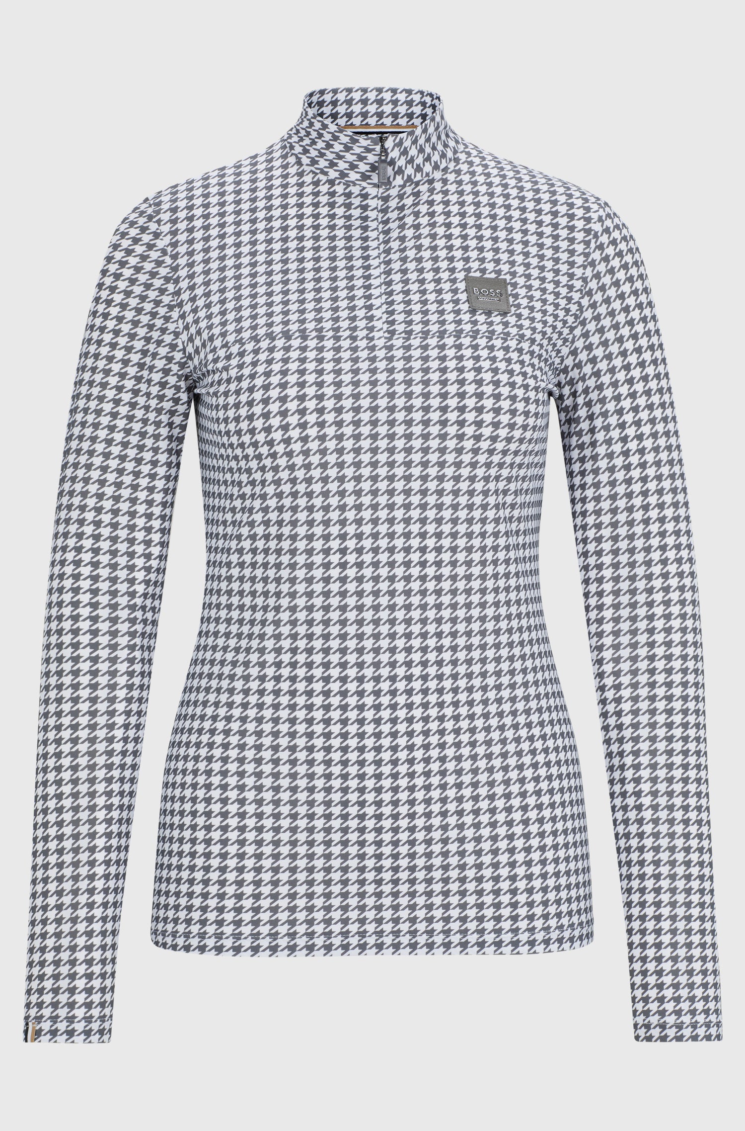 Boss Equestrian Rachel Training Shirt Houndstooth Grey