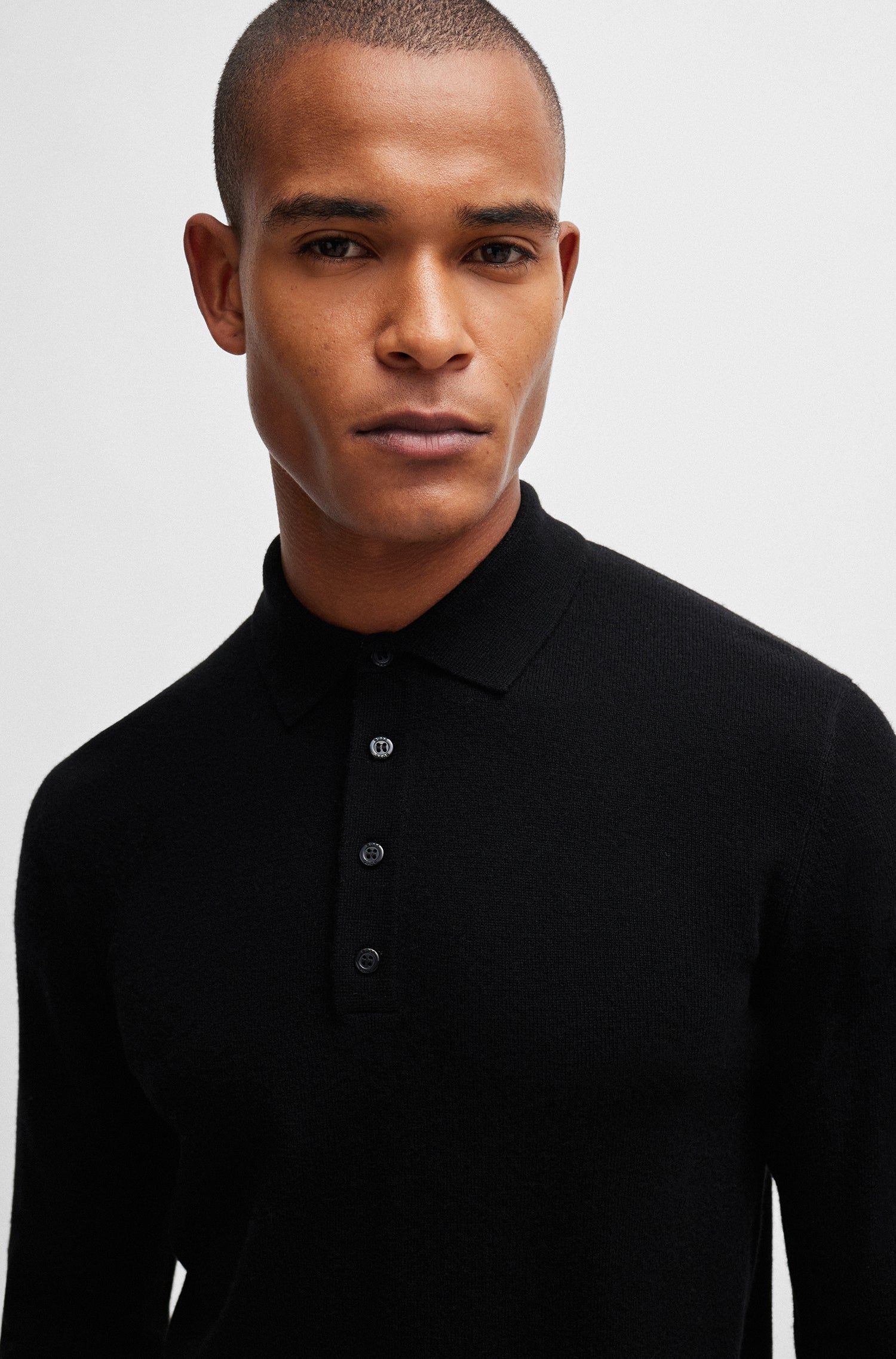 Boss Equestrian Jude Luxury Knitwear Polo Black