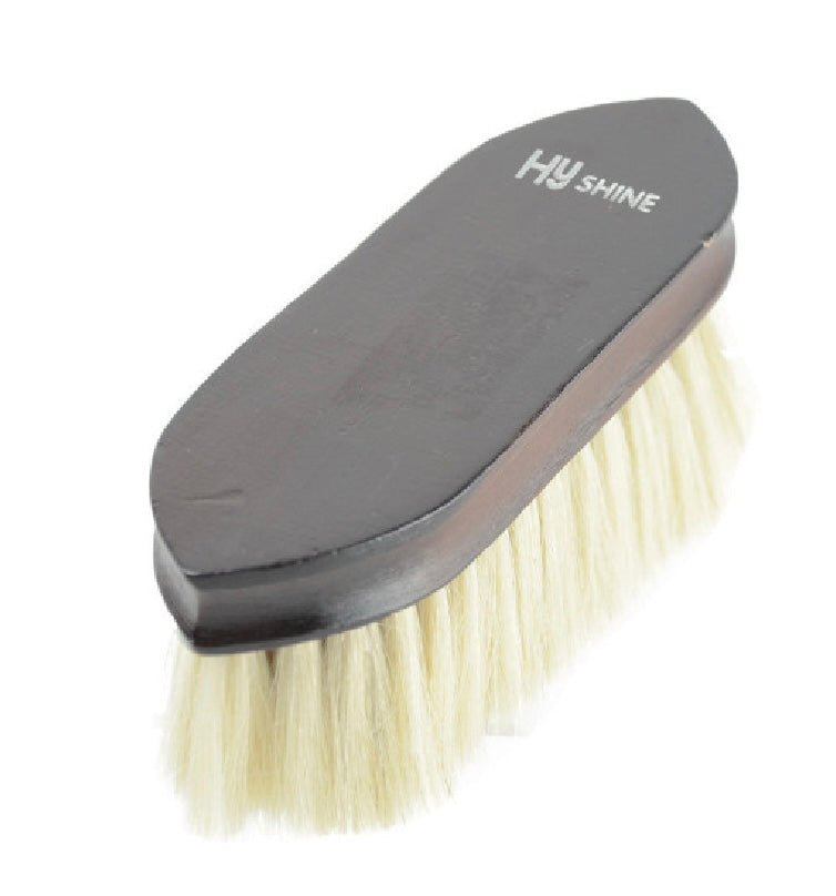 HySHINE Deluxe Goat Hair Wooden Dandy Brush