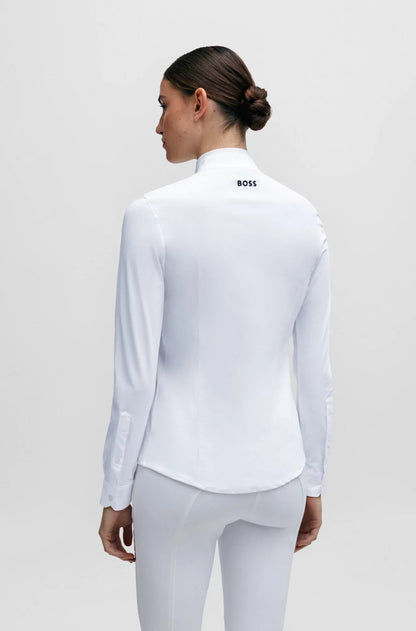 Boss Equestrian Emma Signature White Long Sleeve Show Shirt 