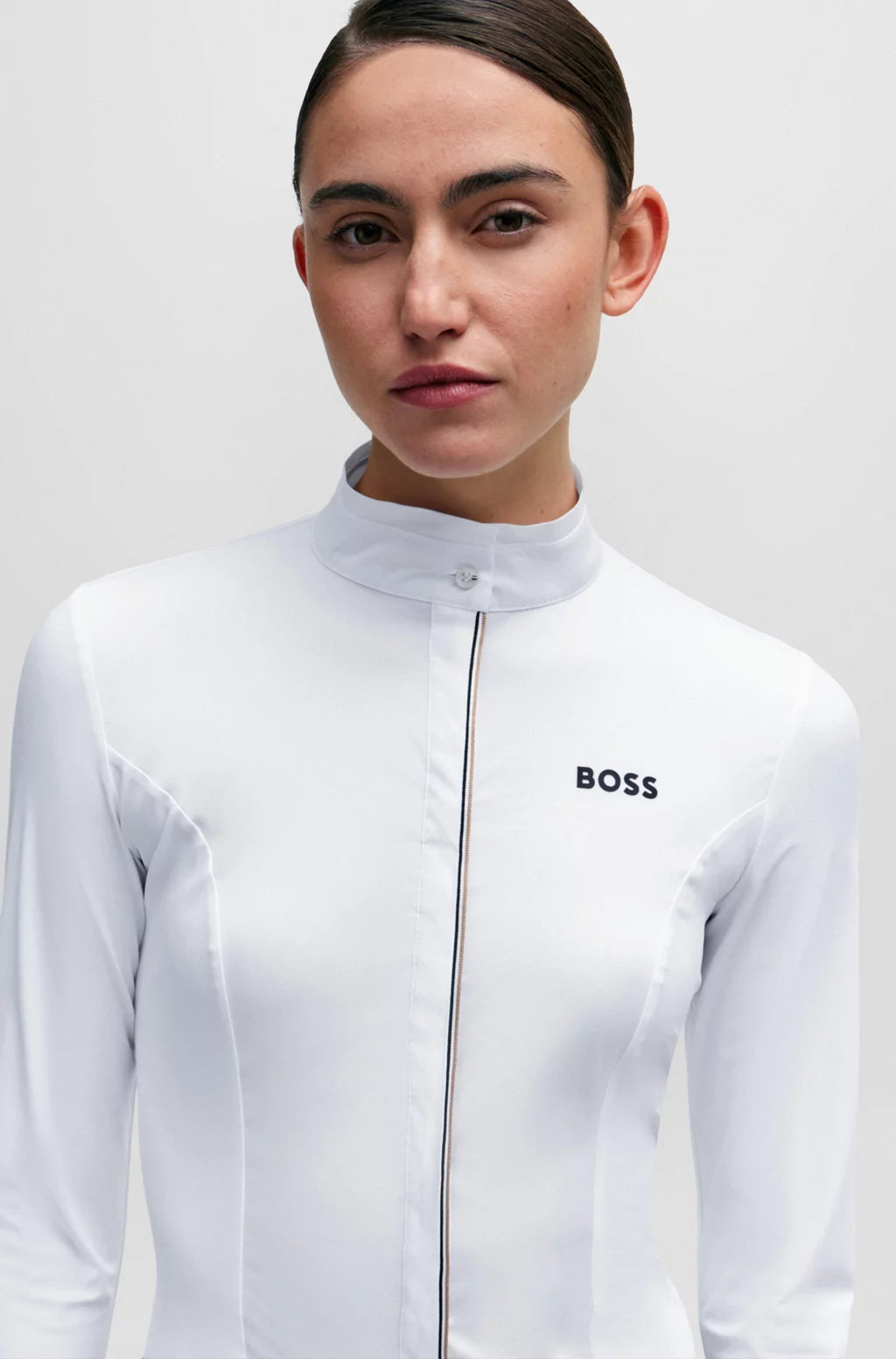 Boss Equestrian Emma Signature White Long Sleeve Show Shirt 