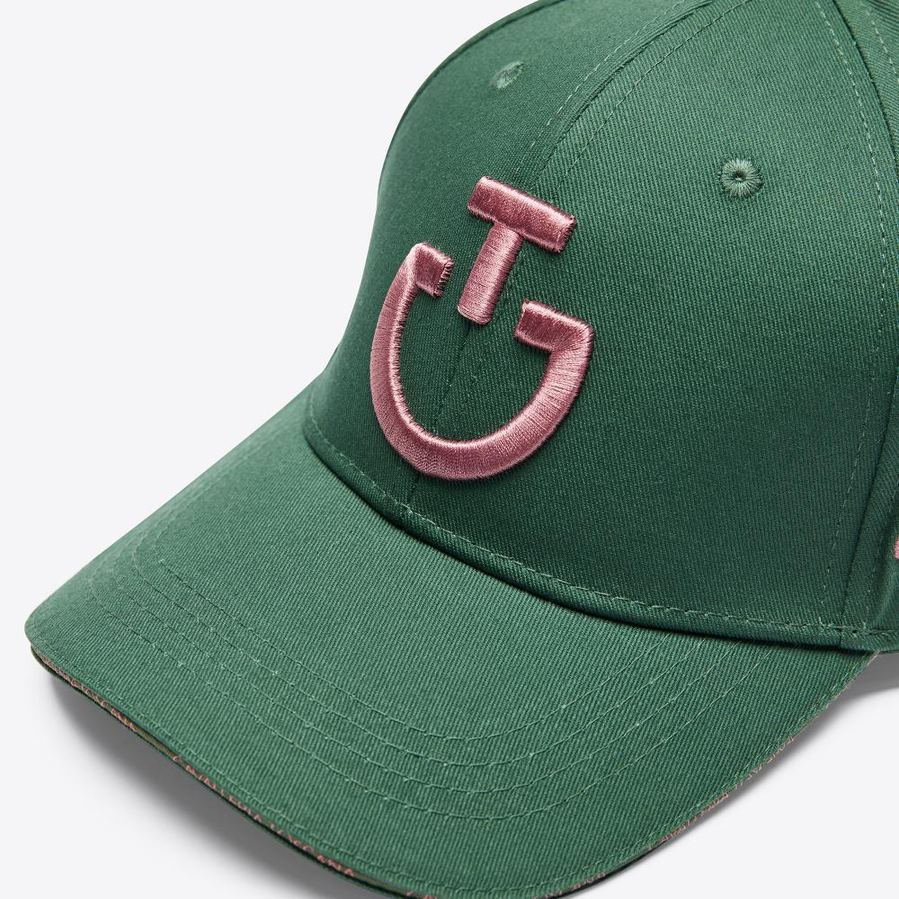 Cavalleria Toscana CT Unisex Cap - Forest Green with Pink Logo