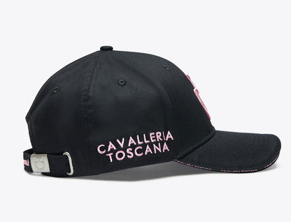 Cavalleria Toscana CT Unisex Cap - Black with Pink Logo