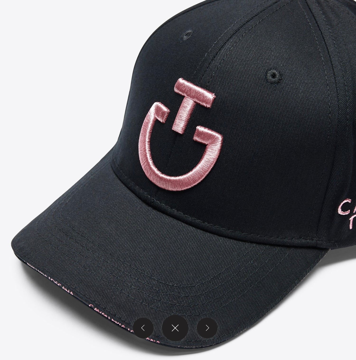 Cavalleria Toscana CT Unisex Cap - Black with Pink Logo