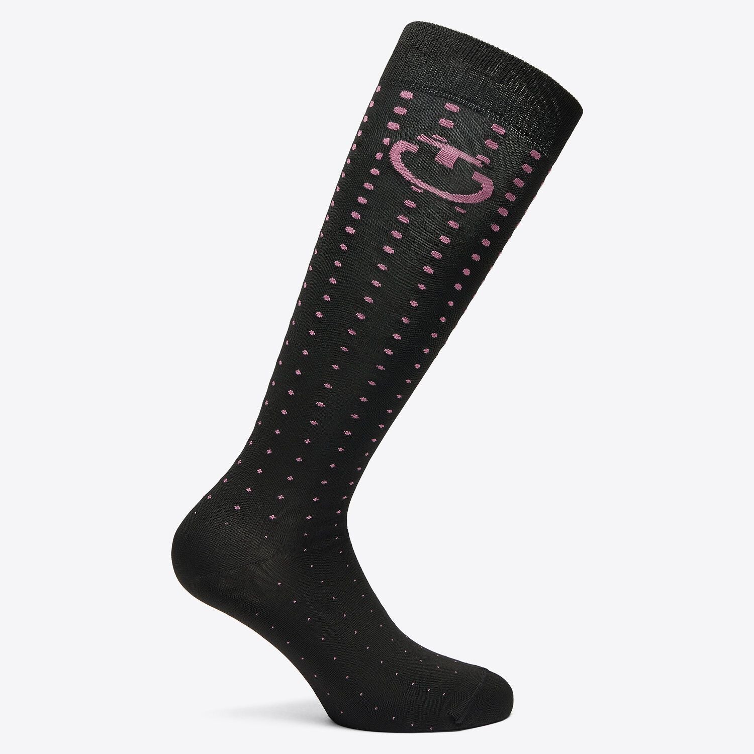 Cavalleria Toscana Unisex Pop Art Jacquard Socks - Black/Pink