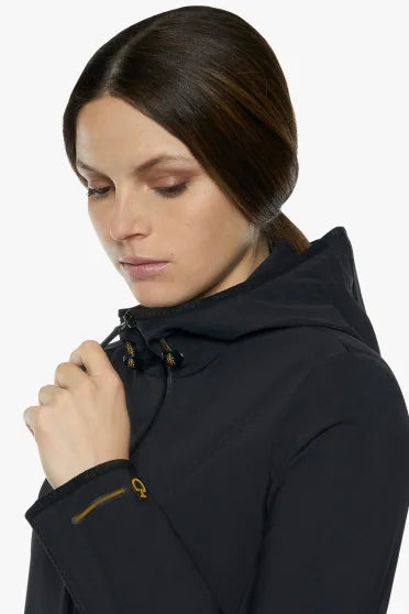 Cavalleria Toscana black Revo Jersey + Tech Knit Hooded Softshell Jacket