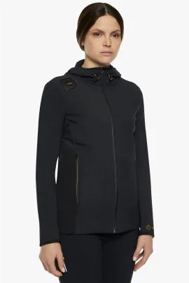 Cavalleria Toscana black Revo Jersey + Tech Knit Hooded Softshell Jacket