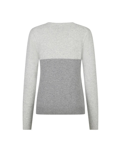 Trolle Casmere and Wool Star Logo Sweater in Grey