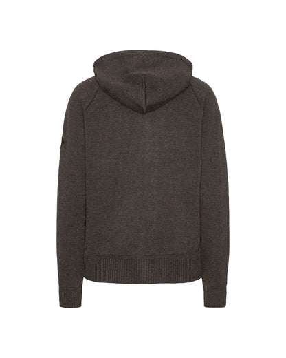 Trolle Loose Fit Extra Fine Merino Zip Hoody Terra Brown