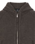 Trolle Loose Fit Extra Fine Merino Zip Hoody Terra Brown