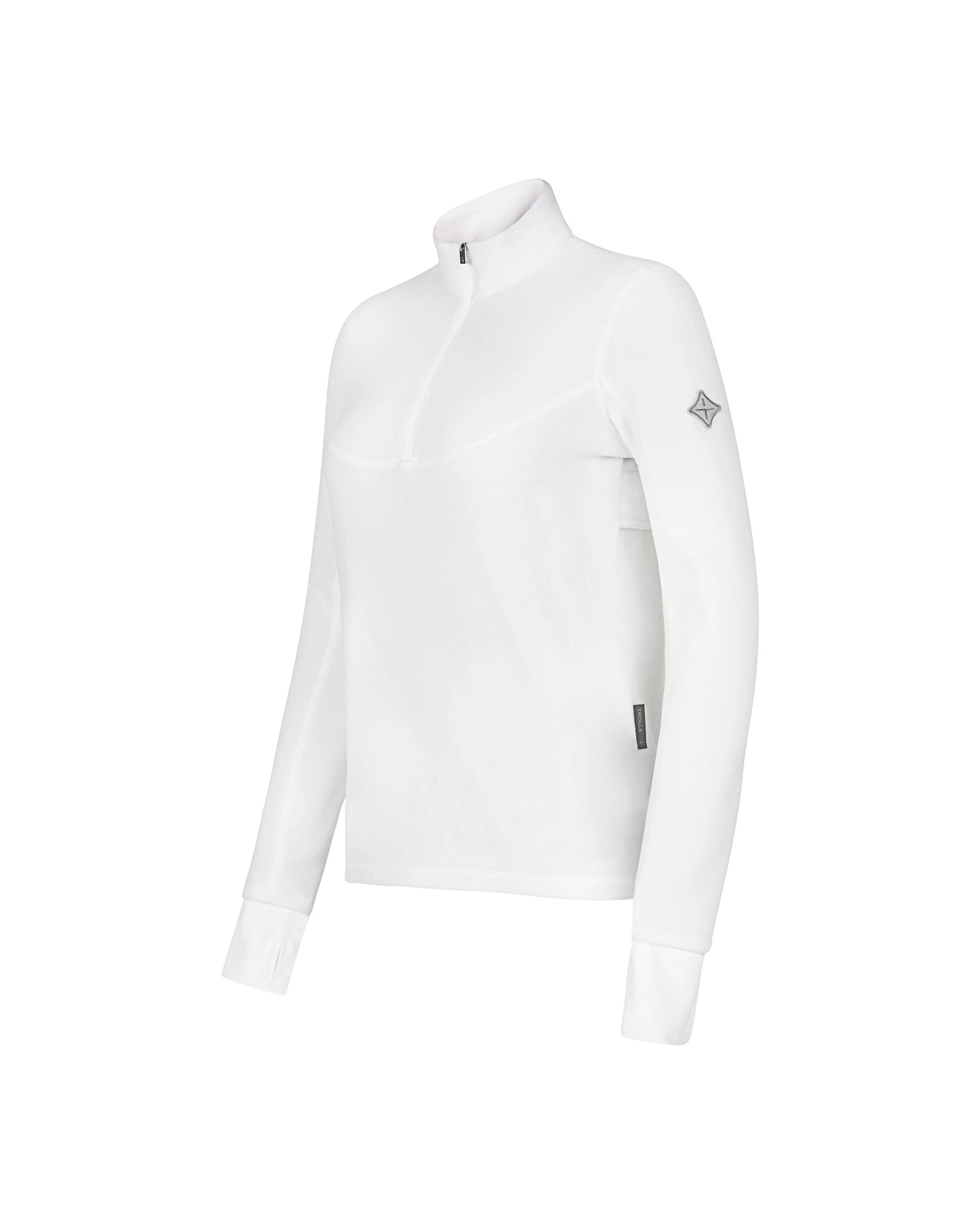 Trolle Tech Fleece with Half Zip in White