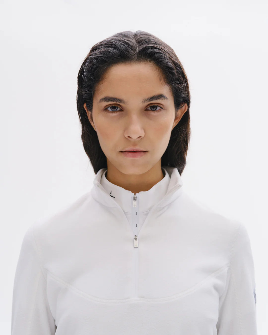 Trolle Tech Fleece with Half Zip in White