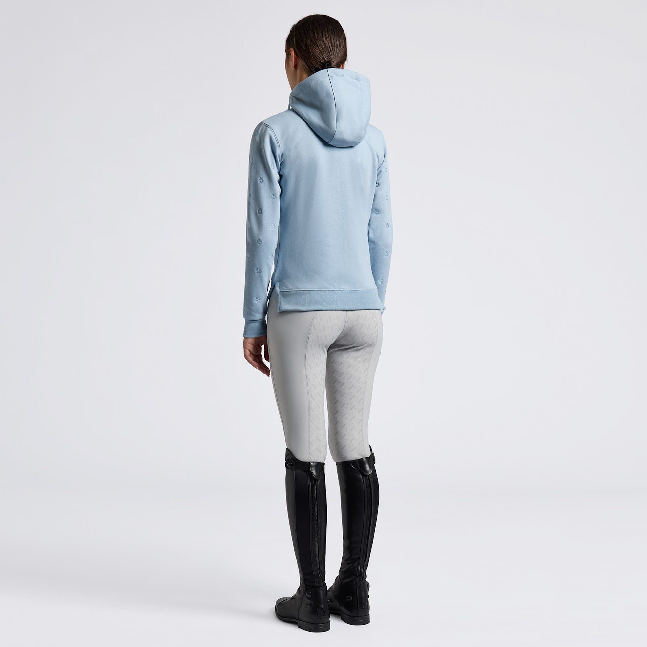 Cavalleria Toscana Blue Diagonal Zip Hoody