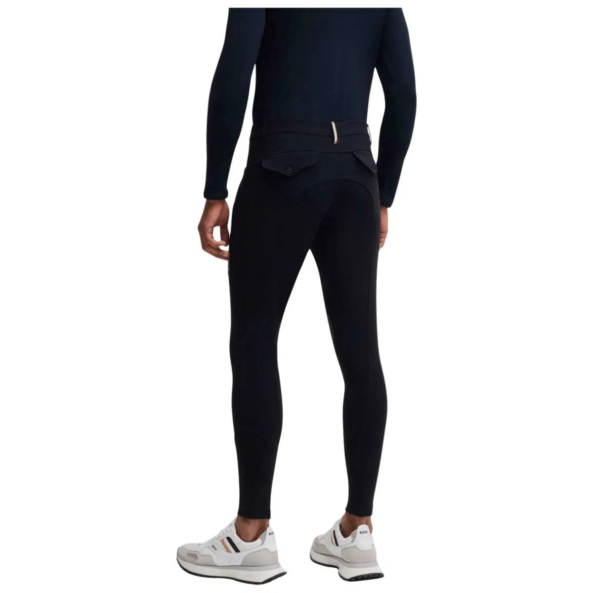 Boss Equestrian Mens James Knee Grip Breeches Navy Blue