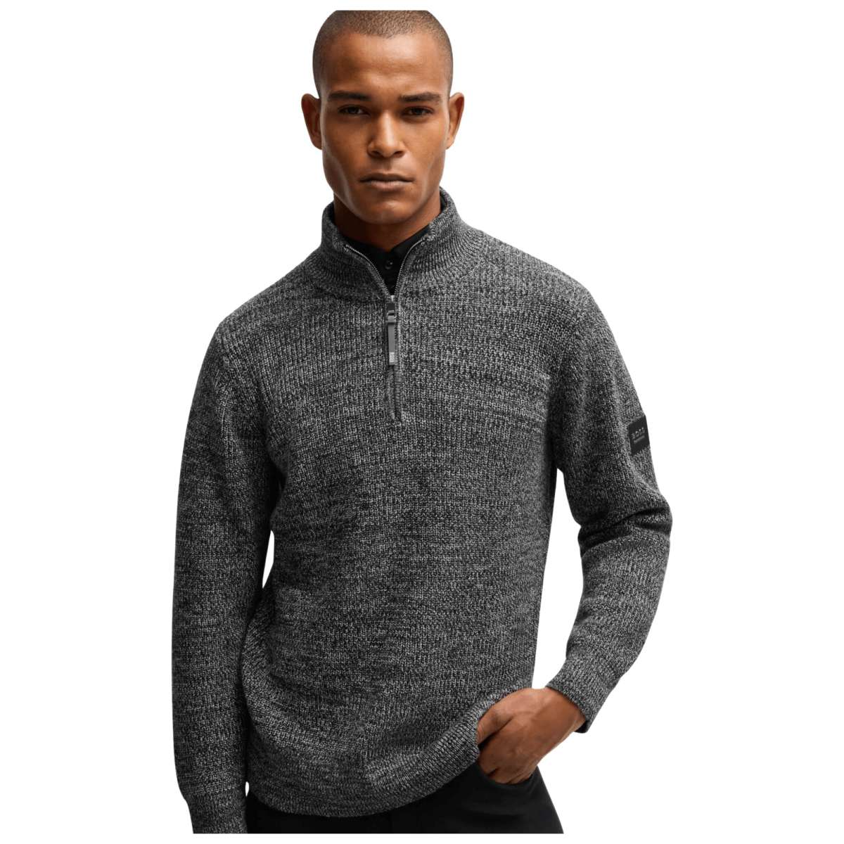 Boss Equestrian Troyer Dark Grey Melange Men’s Jumper 
