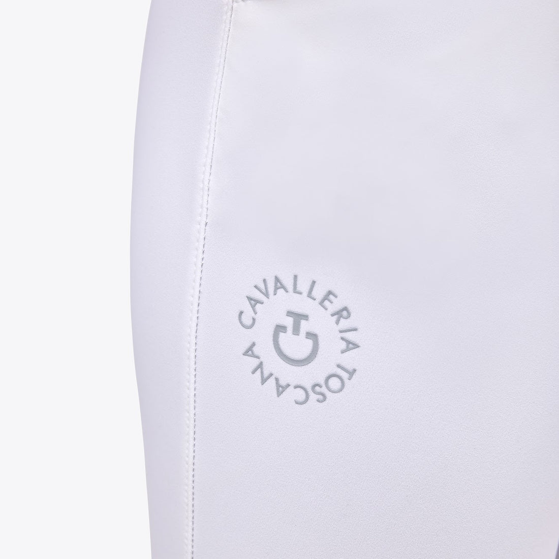 Cavalleria Toscana White Knee Grip Logo Breeches