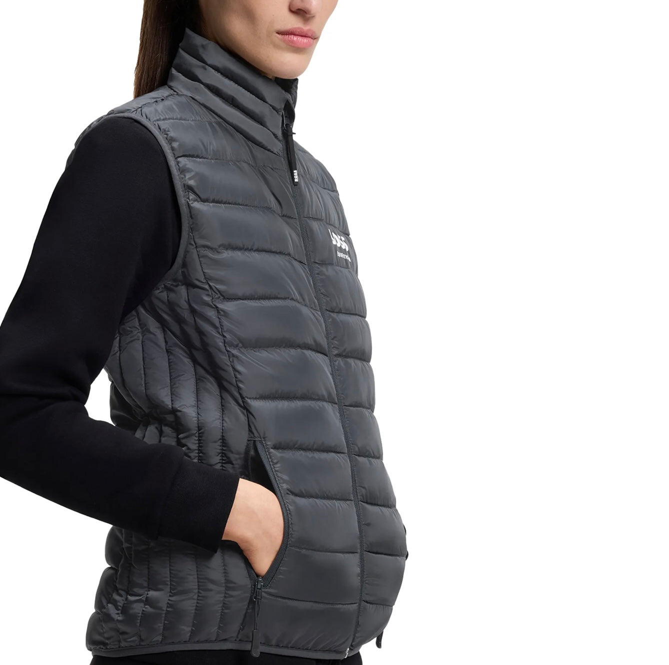 Boss equestrian Nice Puffer Vest Graphite
