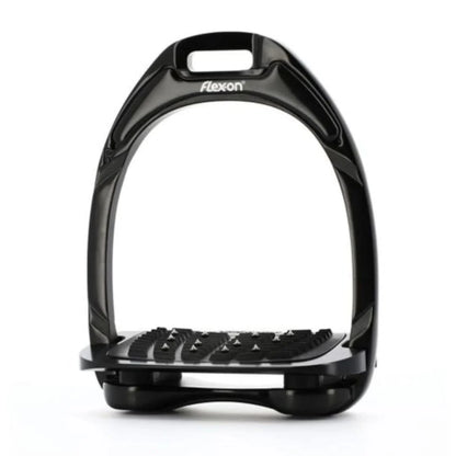 Flex-On Aluminium Inclined Ultra Grip Stirrups - Black/Black