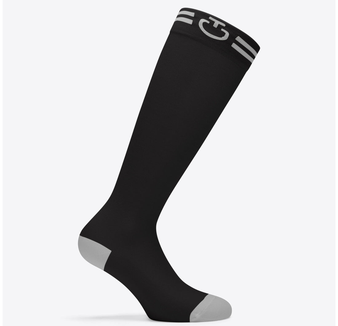 Cavalleria Toscana Jacquard Logo Sock Black