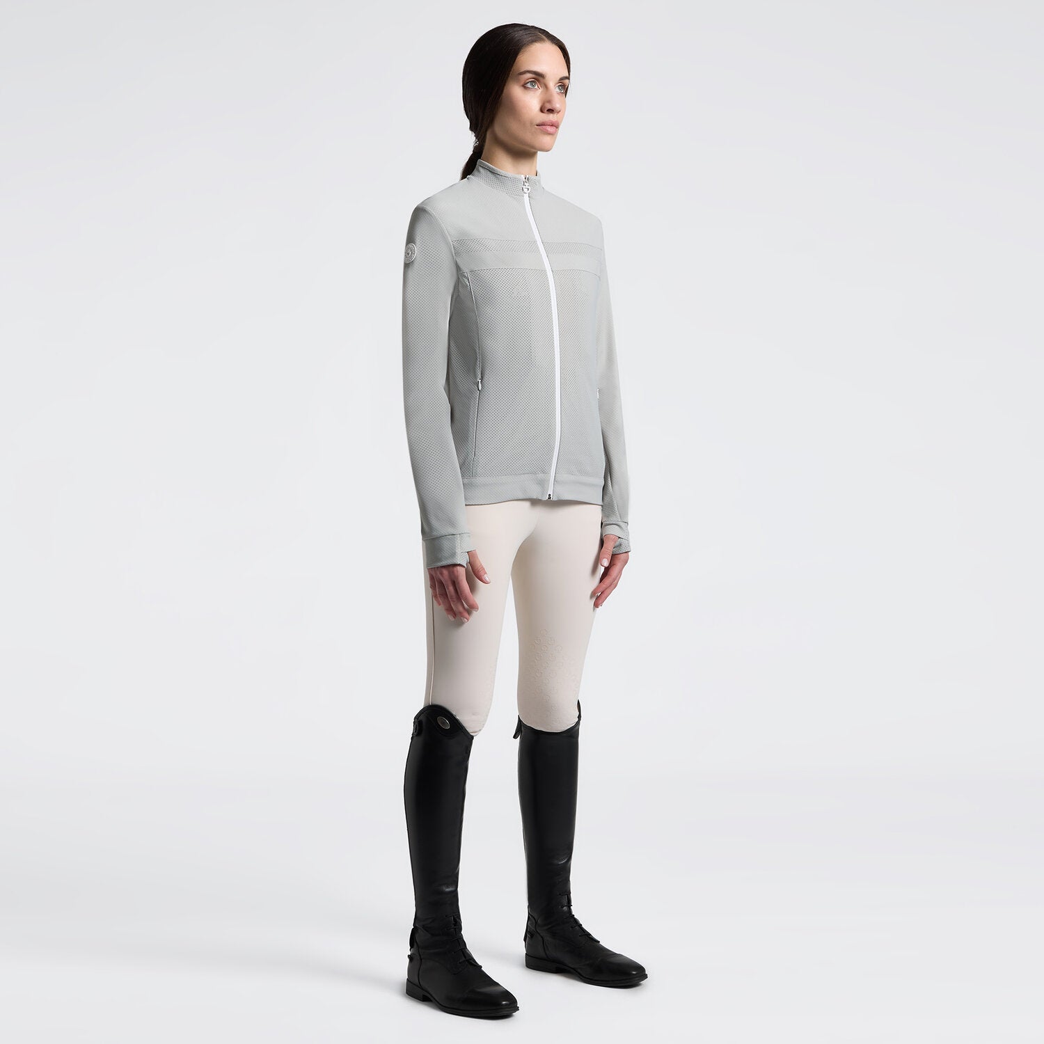 Cavalleria Toscana Zip Perforated Technical Sweatshirt Belgium Block