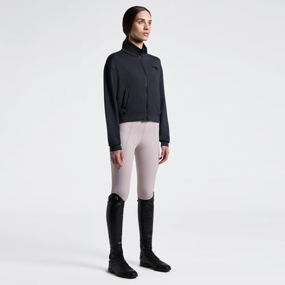 Cavalleria Toscana Jersey Zip Sweatshirt Charcoal Blue