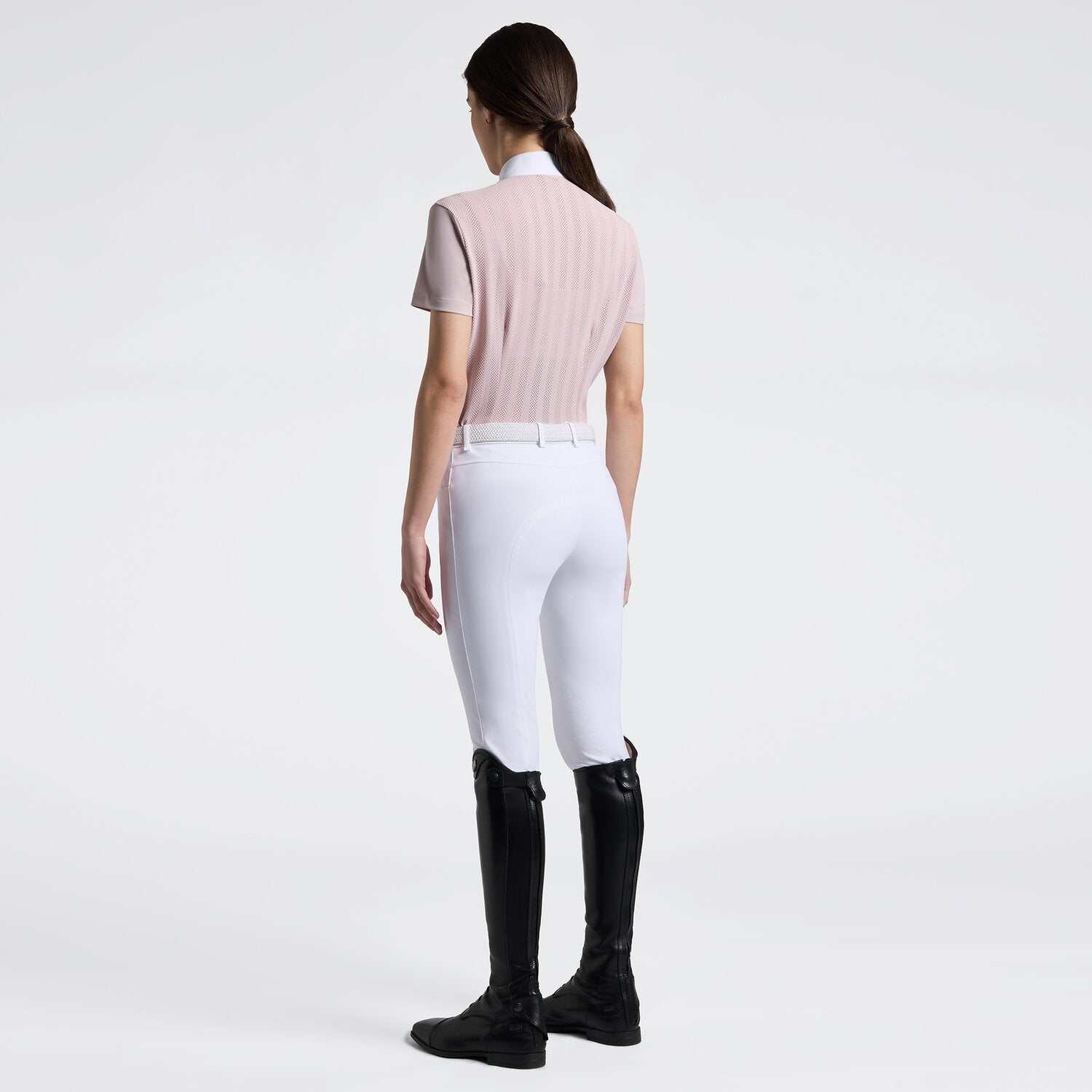 Cavalleria Toscana  Jacquard Jersey Short Sleeve competition Shirt Pink