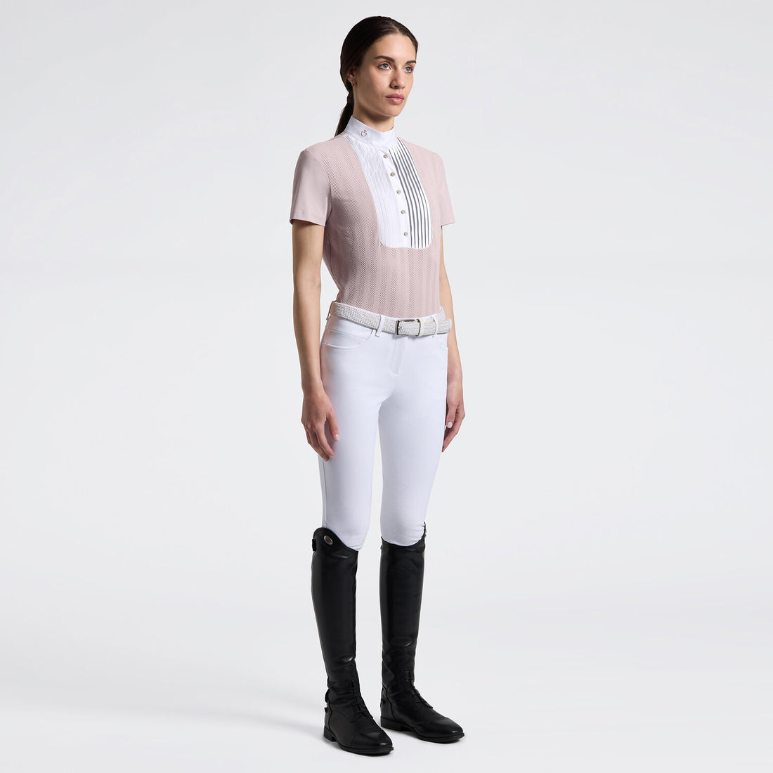 Cavalleria Toscana Jacquard Jersey Short Sleeve Competition Shirt