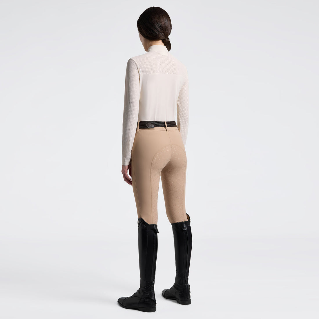 Cavalleria Toscana Perforated Insert Long Sleeve Training Polo