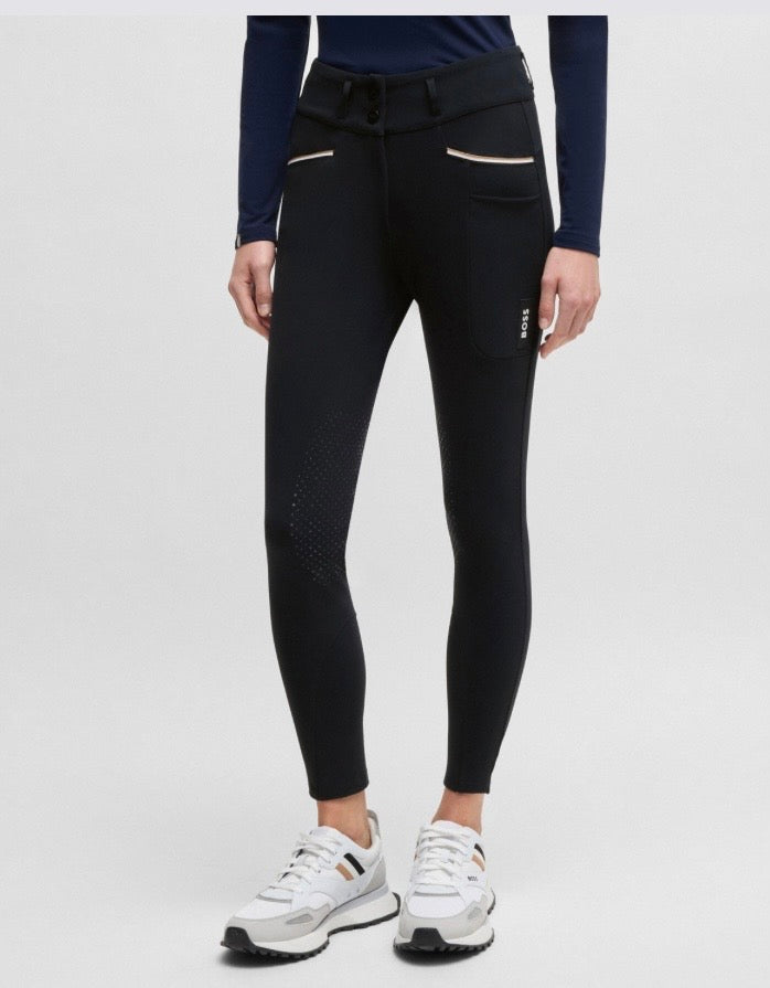 Boss Equestrian Hannah High Waist Knee Grip Breeches - Sky Captain Navy