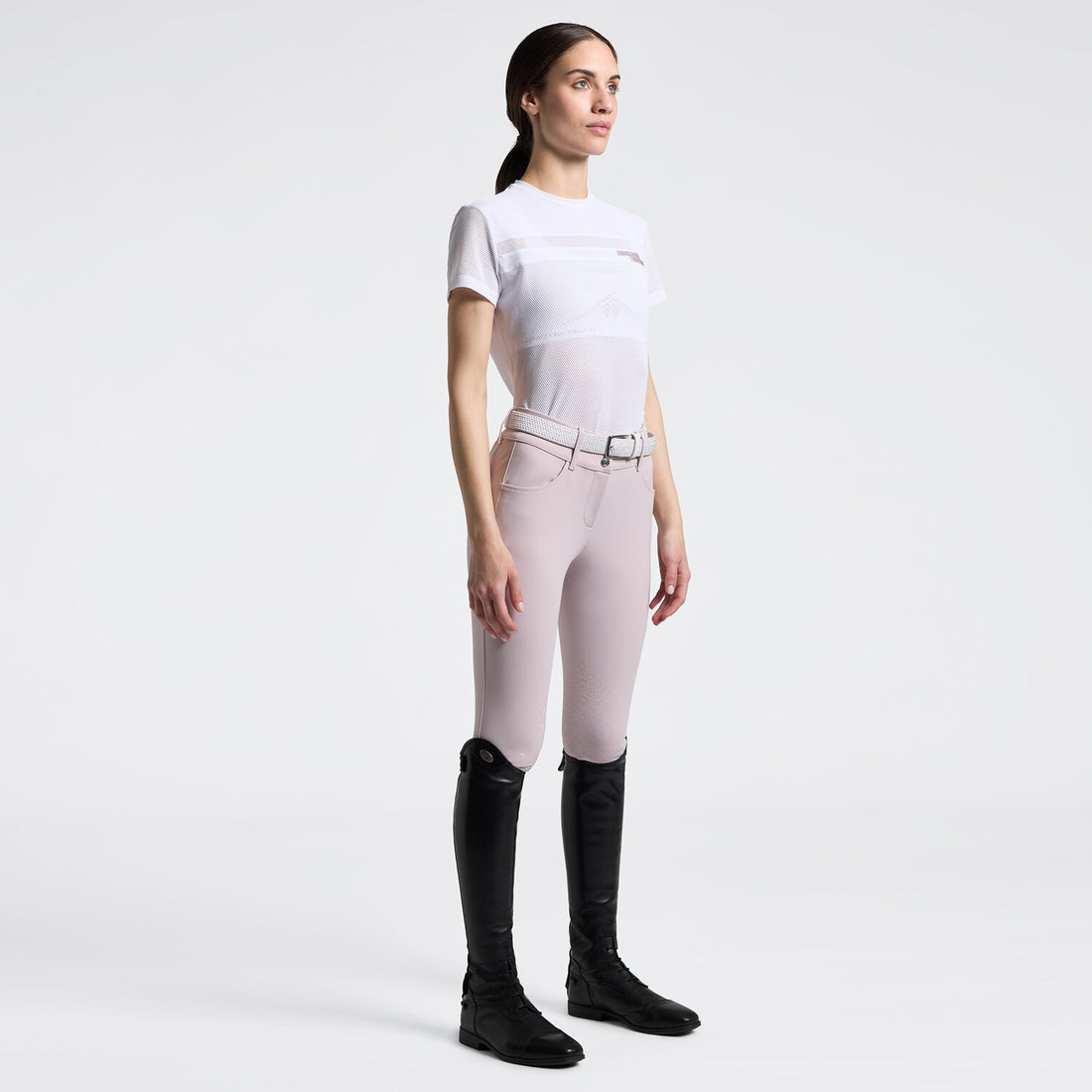 Cavalleria Toscana Perforated Insert T Shirt - White