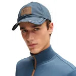 Boss Equestrian Vintage Patch Leather Northern Blue  Cap