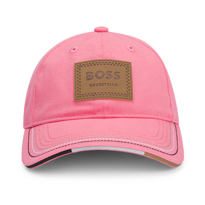 Boss Equestrian Vintage Patch Leather Pink Cap §