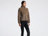 Women’s camel Cavalleria Toscana Teddy Bear Fleece + Nylon Zip Up Jacket