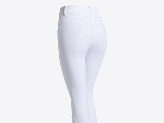 Cavalleria Toscana women’s American Pleated Insert Knee Grip Breeches White