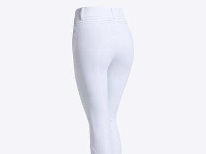 Cavalleria Toscana women’s American Pleated Insert Knee Grip Breeches White