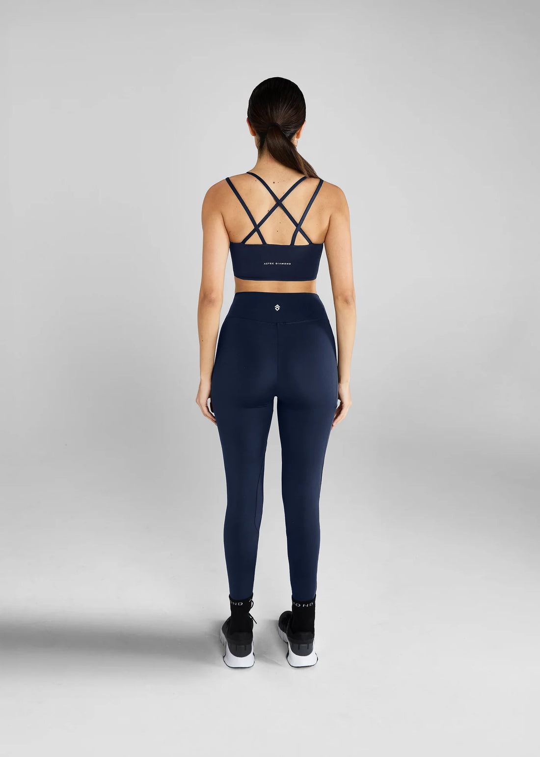 Aztec Diamond Navy Bonded Sports Bra