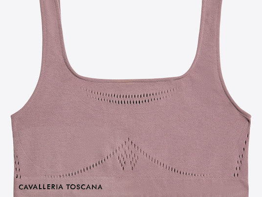Cavalleria Toscana Tech Knit Crop Bra Top